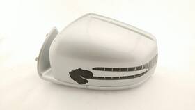 128-50685l Mercedes Oem Side View Door Mirror For Ml-class Left Slvr Pwr Turn Paint Peel