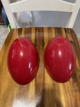 51162753669 Mini Cooper Mirror Cap Red Pair Without Power Fold 2007-2016 R5x R6x