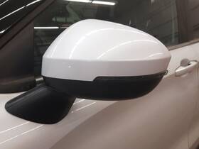 128-13222l Mitsubishi Oem Side View Door Mirror For Outlander Right Wht Pwr Turn Bsa Cvr Scratch Left