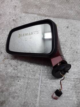 128-57193l Mitsubishi Lh Left Driver Side View Mirror Power Burgundy 97-04 Diamante Z-140n