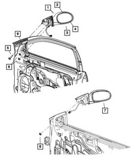 Ut15zp7aa Mopar Genuine Mirror Opening Cover Bezel Left