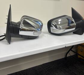 96302-9fv6b Nissan 2016-2024 Titan Power Heated Camera Puddle Light Side Mirrors Oem Chrome