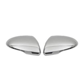 4023111 Omac Side Mirror Cover Caps Fits Kia Optima 2016-2020 Stainless Steel Silver 2 Pcs