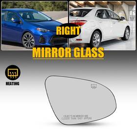 8793102f90 Oxilam 87931 02f90 Mirror Glass Fits 2014 2015 2016-2018 2019 Toyota Corolla Heated Rh