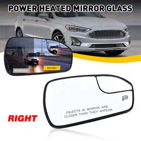 Wwd-kkk-25691 Oxilam Right Side Door Wing Mirror Glass Heated Back Power For Ford Fusion 13-20