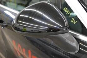 128-50677r Porsche Oem Side View Door Mirror For Cayenne Right Blk-text Blk-cvr Pwr