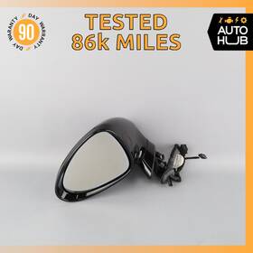97073161906 Porsche 14-16 Panamera 970 Left Side Rear View Door Mirror With Blind Spot Oem 86k