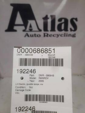 Crb503550pma Range Rover Door Mirror Left 05 06 07 08 09