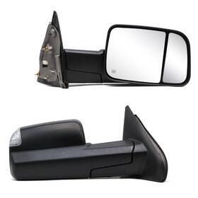 Ch1320315 Reyee Tow Mirrors For 2003-2009 Dodge Ram 2500 3500 Power Heated Turn Signal Black