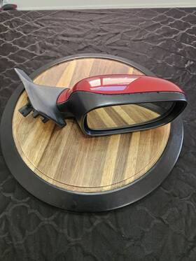 Saab 12833418 04-09 9-3 Convertible Passenger Right Rh Door Power Heated Mirror Red Oem