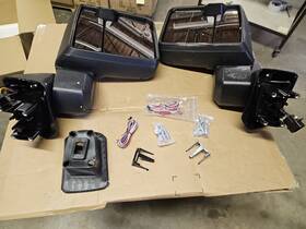 Sa-bc6519c-sdb-ab Sanooer Used 2019-2023 Chevrolet Silverado 1500 Tow Mirrors Bsm Smoked Switchback Led