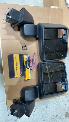 Sn-bc6519c-sdb Sanooer Used Led Drl Switchback Signal Tow Mirrors For 2019-2023 Chevy Silverado 1500