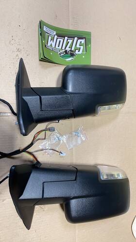 Sn-bd8609-p Sanooer Uesd Manual Fold Adjustable Glass Turn Signa Tow Mirrors For 2009-2018 Dodge Ram