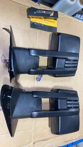 Sn-bt0507-sdb Sanooer Used Tow Mirrors Smoked Switchbacks Signals For 2007-2021 Toyota Tundra Sequoia