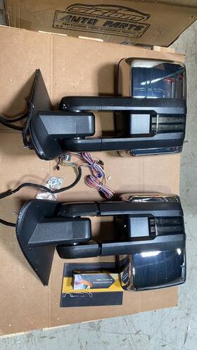 Sn-cc5514-sp Sanooer Used Chrome Tow Mirrors Power Fold Heated For 14-19 Chevy Silverado Gmc Sierra