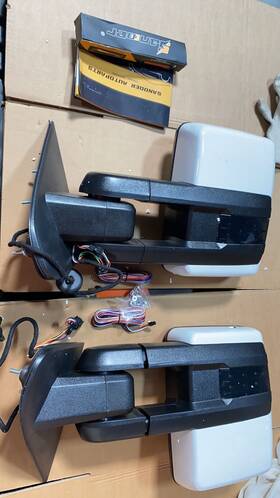 Sn-pwc5514-s Sanooer Used Tow Mirrors Power Heated Painted White For 2014-2019 Chevy Silverado Sierra