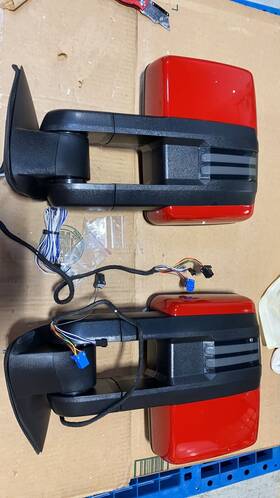 Sz-prc5503-sdb Sanooer Used Tow Mirrors Switchback Painted Red For 2003-2007 Chevy Silverado Gmc Seirra Sz-prc5503-sdb Sanooer Used Tow Mirrors Switchback Painted Red For 2003-2007 Chevy Silverado Gmc Seirra