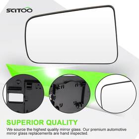 Cb117160s01 Scitoo Lh Side Flat Mirror Glass Chrome With Backing For 2008-2011 Ford Focus