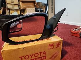 87940-0r210 Toyota 16 17 18 Rav4 Drivers Left Side View Mirror Power Textured Cover