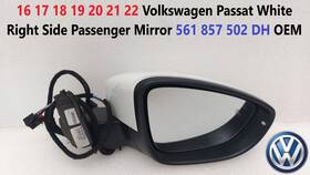 561857502dh Volkswagen 16 17 18 19 20 21 22 Passat White Right Side Mirror Oem
