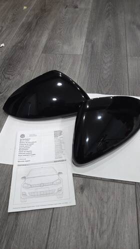 5g0072530a Vw Volkswagen Mk7 Golf 7 R /gti Mirror Caps Set Black High-gloss Oem