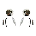 Pair Round Bowtie Teardrop Door Side Mirrors W/ Hardware For 1963-1964 Impala. Fixed Price $84.99.