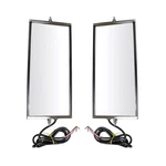 Pair Truck Side Mirrors 16X7 West Coast Stainless Manual Heated Turn Signal Ptm. Fixed Price $203.99.