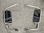 Vintage Ford Chevy Dodge Truck West Coast Type Tow Mirrors Painted White. Fixed Price $299.00.