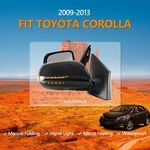For 2009-2013 Toyota Corolla Side Mirrors Folding Pair Led 5 Pins Black. Fixed Price $85.99.