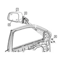Genuine Mopar Outside Rear-view Mirror Right 68567886AA. Fixed Price $200.68.