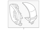 Genuine Honda Door Mirror Cover 76205-T2G-A31ZD. Fixed Price $152.31.