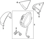 Genuine Nissan Mirror Assembly 96302-7LF0A. Fixed Price $307.10.