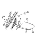 Genuine Mopar Outside Rear-view Mirror Left 6WA57SBMAA. Fixed Price $152.99.