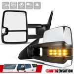 Fit 2007-2017 Toyota Tundra Chrome Power Heated Tow Mirrors Pair+bsm Led Signal. Fixed Price $159.99.