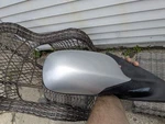 Saab 93 Side View Mirror Cover Rh Passenger Silver. Fixed Price $50.00.