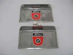 1953 - 1956 Ford F100 Pickup Truck Step Plates W/ Logo + Bonus Mounting Kit. Fixed Price $1128.50.