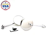 Pair Chrome Door Mirrors 4" Round Ford F-100 250 Cadillac 70 80 Jaguar XK150. Fixed Price $102.71.