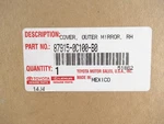 Genuine Oem Toyota 87915-0C100-B0 Passenger Rh Side Mirror Cover Tundra Sequoia. Fixed Price $101.89.