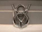 New Vintique 1932 Ford V-8 Headlight Bar Emblem, Chrome Rat Hit Rod 27 30 33 34. Fixed Price $55.00.