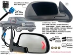 Mirror For Silverado Sierra 2003-2006 Power Folding Memory Puddle Passenger Side. Fixed Price $118.99.