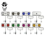 Pair Chrome Rectangle Rear View Bicycle Mirror Reflector Lowrider Beach Cruiser.. Fixed Price $13.93.