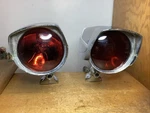 Vintage Rare Police Car 1950'S 1960'S Nu-vue Spot Light Mirror Chrome Pair. Fixed Price $350.00.