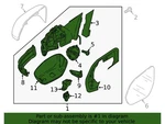 Genuine Volkswagen Mirror Assembly 3CN-857-508-AM-9B9 With Cap. Fixed Price $199.99.