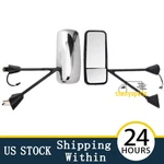 Pair Chrome Door Mirror Power Heated W/arm For Kenworth T600 T660 T370 T800 T170. Fixed Price $389.99.