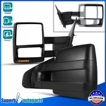 Fit 2007-2014 Ford F150 Power Towing Mirrors W/led Turn Signal+puddle Lights Kit. Fixed Price $129.98.