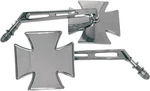 Emgo Mirror Side View Maltese Cross Split Stem Left Bolt-on Chrome 20-34862A. Fixed Price $47.99.