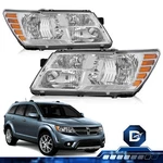 For 2009-2018 Dodge Journey Chrome Headlights Headlamps 09-18 Pair Left+right. Fixed Price $71.99.
