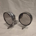 1961-1964 Galaxie Side Mirrors With Ford Crest Emblem Pair. Fixed Price $45.00.