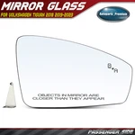 Right Mirror Glass W/ Heated & Blind Spot Detection For Volkswagen Tiguan 18-23. Fixed Price $31.49.