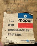 Nos Mopar 3871560 1970 Dodge Plymouth Remote Side Mirror. Fixed Price $69.99.